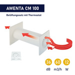 OUTLET Awenta COSY CM100 Lüfter Lüftungsgitter wand ventilator Thermostat  NEU