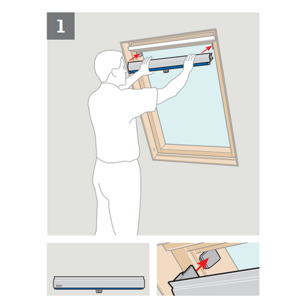 OUTLET VELUX RHL UK00 9050 Sichtschutzrollo mit Haltekrallen für Dachfenster