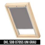 OUTLET VELUX DKL S08 0705S  Verdunkelungsrollo 114x140 Silberne Seitenschienen