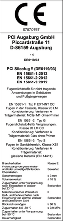 PCI Silcofug E 12 x 310 ml Sanitär Silikon Dichtstoff - 19 Basalt
