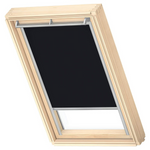 VELUX DKL M08 3009S Verdunkelungsrollo 78x140 Silberne Seitenschienen Schwarz