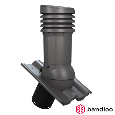 BANDLOO Lüftungsset DN125 – Ruroflex KLIK + Kondensatabscheider 125 mm, graphit