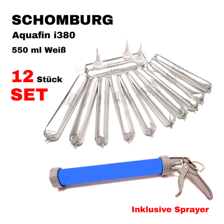 12x550 ml Schomburg Aquafin i380 Spritze Horizontalsperre trockene wand keller