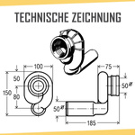 Viega Pisuar-Siphon FI50 – horizontal