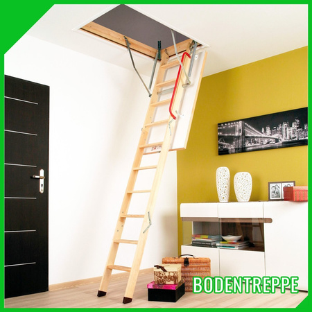 FAKRO Dach- und Bodentreppen mit Holzleiter LWK Komfort Plus Größe 55x111x280 cm