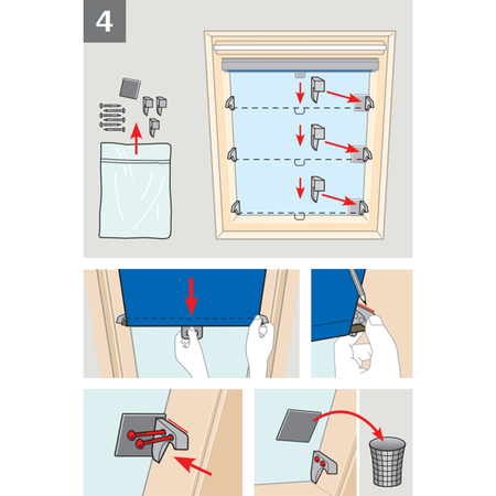 OUTLET VELUX RHL UK00 9050 Sichtschutzrollo mit Haltekrallen für Dachfenster