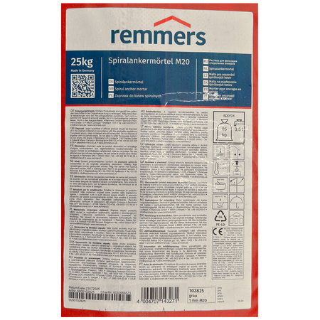Remmers Spiralankermörtel M20 25 kg grau Fugenmörtel