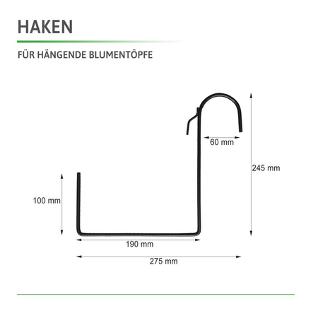 12x TOPFHAKEN FÜR BRÜSTUNG DRTC500 / DRT500