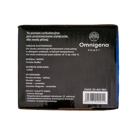 OMNIGENA Umwälzpumpe Omis 25-60/180 Tsirkulatsioonipump Heizungspumpe Kreislaufpumpe