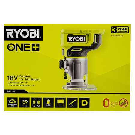 Ryobi RTR18-0 - Akku-Oberfräse 18 V ONE+ (ohne Akku und Ladegerät)  Kompakt