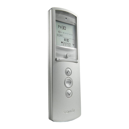Somfy TELIS 6 CHRONIS 1805215  6-Kanal-Handsender mit Uhr Große LCD-Anzeige Pure