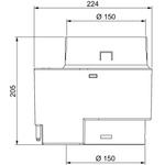BANDLOO Lüftungsset DN150 – Ruroflex KLIK + Kondensatabscheider 150 mm Graphit