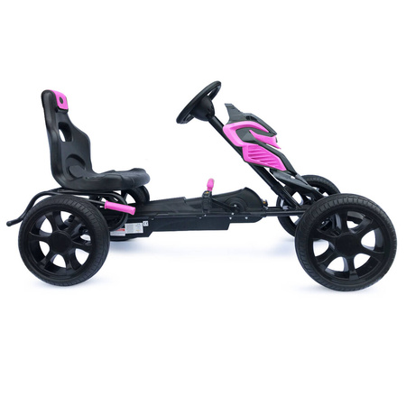 Großer Gokart mit Pedalen Schaumreifen - Rosa