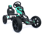 Großer Gokart mit Pedalen Schaumreifen - Türkis