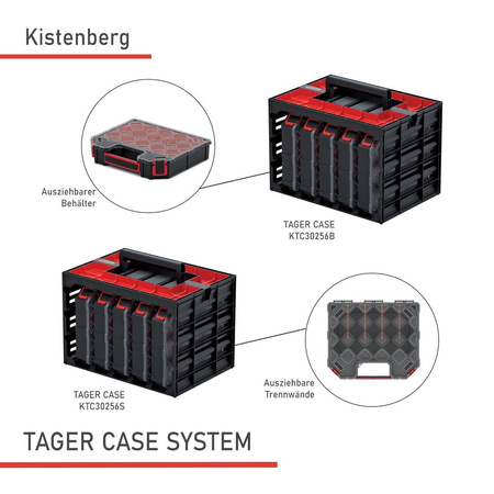 Kistenberg Organizer TAGER CASE KTC30256S Ausziehbarer Behälter 41 x 29 x 29 cm