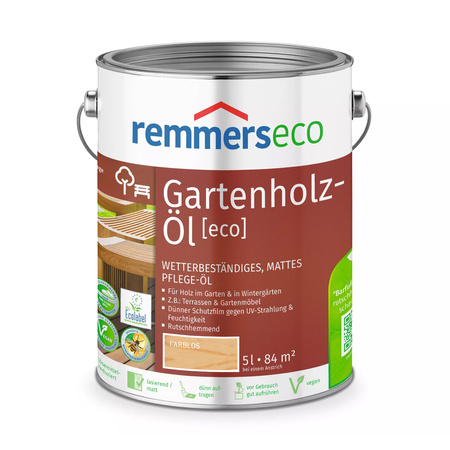 Remmers Gartenholz-Öl [eco] Farblos 5L – Holzöl für außen