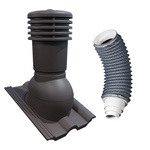 Set Eurovent VENTOS X PLUS 150 mm Braun RAL 8019 + FLEXOS X PLUS 60 cm Grau