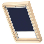 VELUX DKL S08 1100S Verdunkelungsrollo 114x140 Silberne Seitenschiene Dunkelblau