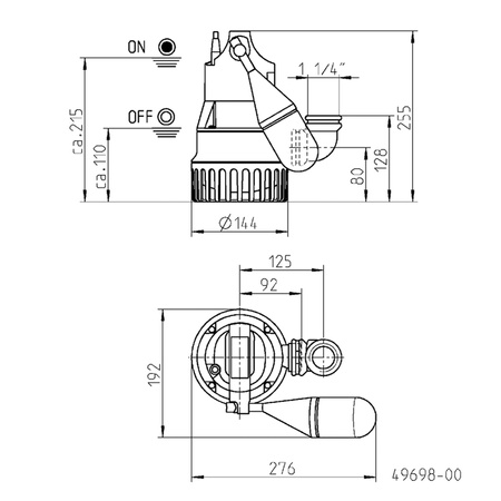 Outlet Jung Pumpen JP50000 U3KS Tauchpumpe mit automatischer Umschaltung 0,32 kW