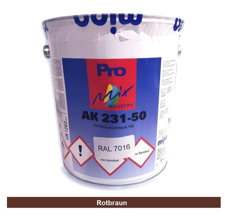 MIPA AK231-50 Farben Schutzlack Grundierung 3in1 Stahl Alu RAL Rotbraun 5 KG  