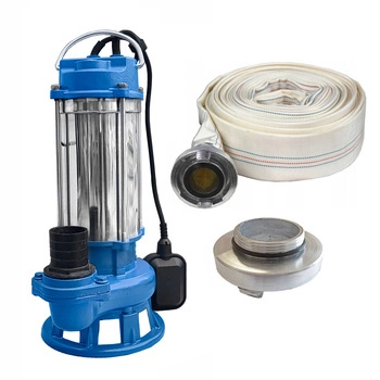 Set IBO Tauchpumpe Furiatka 2 V1500 mit Zerkleinerer+20m Schlauch + 2" Anschluss