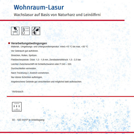 Remmers WOHNRAUM-LASUR FARBLOS (Dekor-Wachs) 0,75L