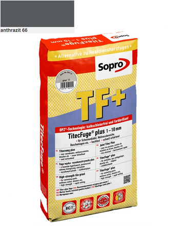 SOPRO TF+ TitecFuge Plus Fugenmörtel Mörtel 15 KG Anthrazit 66