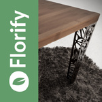 Florify 4 Beinen für Kommode, Schrank, kleinen Tisch, Möbelfüße mit Monstera Deliciosa Pflanzenmuster Klein 15 cm  Höhe 