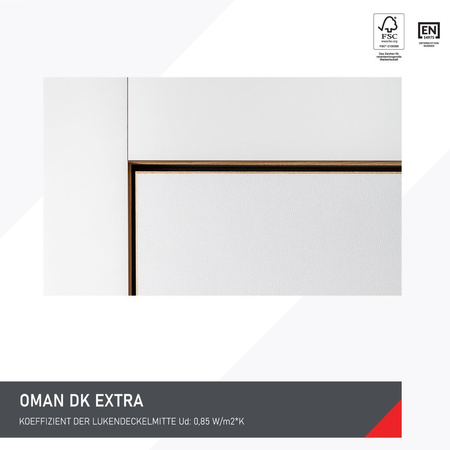 OMAN DK EXTRA Kniestocktür Alle Größen inklusive Lamellen Weiß 100x70 cm 