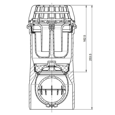 ACO P310060 – Ablauf für Lichtschächte mit Rückstauschutz