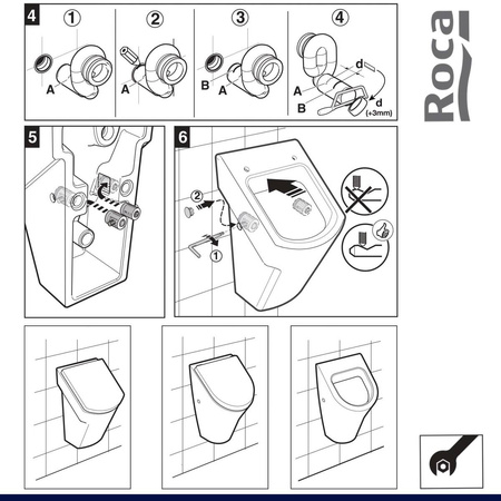 Outlet Roca NEXO Pissoir Urinal Soft-Close-Deckel Zulauf von hinten Weiß
