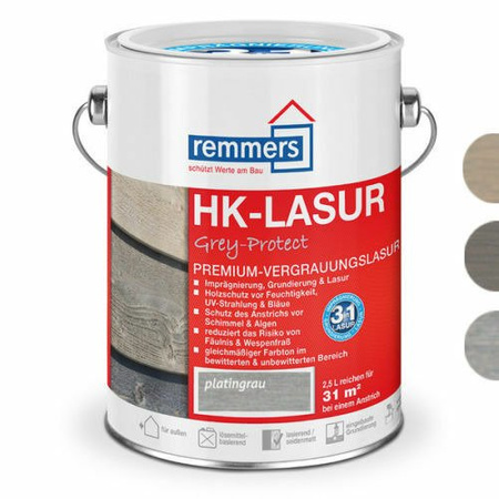 Outlet Remmers HK-Lasur Grey-Protect 5 L Holzlasur Holzschutz -Wassergrau