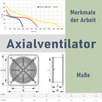 Axialventilator AWENTA WO200 28x28x12,5 cm ABS Ø 200mm Belüftung von Räumen
