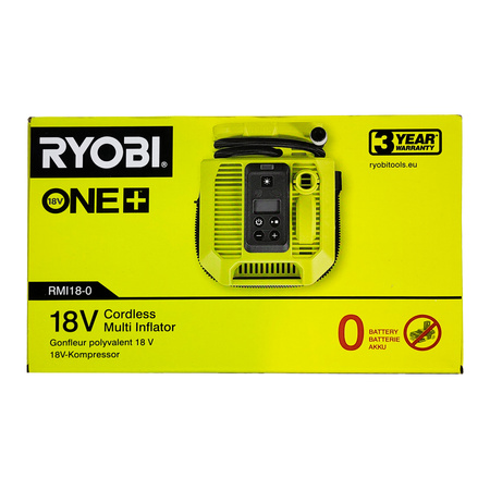 Ryobi RMI18-0 18V ONE+ Akku-Kompressor & Pumpe für Auto, Rad & Ball (ohne Akku)