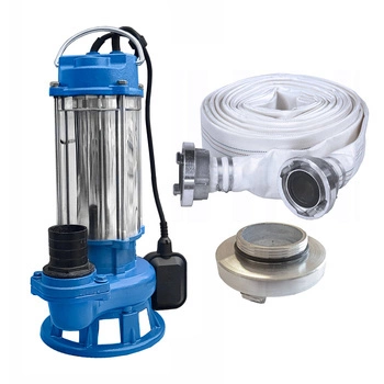 Set IBO Tauchpumpe Furiatka 2 V1500 mit Zerkleinerer+30m Schlauch + 2" Anschluss