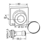 IMI Heimeier Thermostat-Kopf F weiß Ferneinsteller Kapillarrohr 2 m 2802-00.500