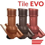 Dunstrohr TILE EVO DN 125 mm KONDENSAT ABFÜHRUNG Braas Dachziegel diverse Farben