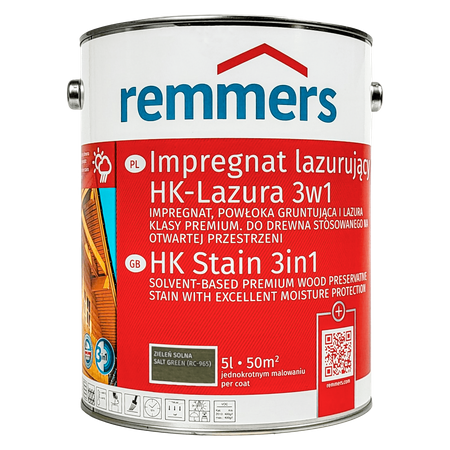 Remmers HK Lasur 5 L Salzgrün – 3in1 Holzschutzmittel