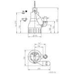 Jung Pumpen JP00227 U6K ES Tauchpumpe für Schmutzwasser