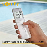 OUTLET Somfy TELIS 6 CHRONIS 1811079 16-Kanal-Handsender Große LCD-Anzeige Pure