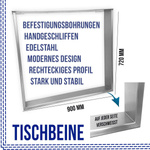 Tischgestell Tischuntergestell Tischkufen Tischbein Edelstahl  900x720 Tischfuss