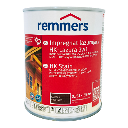 Remmers HK Lasur 0,75 L Kastanie – 3in1 Holzschutzmittel