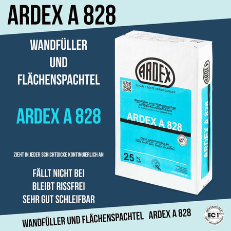 OUTLET ARDEX A 828  Wandspachtel Wand-Füller Spachtelmasse 25 KG 