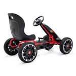 Große Gokart Abarth Lizenz 3-9 Jahre Schwarz und Rot