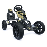 Tret-Gokart Scout sandfarben – für Kinder 5–12 J., EVA-Räder, Bremse