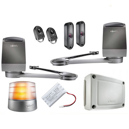 Somfyt Axovia 3S iO Pack Comfort 2-flüglig Drehtorantriebe Beste Komfort + Akku