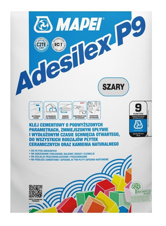 Mapei ADESILEX P9 Flexklebemörtel Mosaik Keramik Naturwerkstein Grau 25 KG