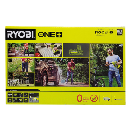 Ryobi RY18PW22A-0 Hochdruckreiniger 18 V ONE+ (ohne Akku/Lader)