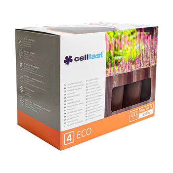 Cellfast Gartenpalisade 4 ECO Rasenkante Garten Natürlicher Look Braun 7,2 m