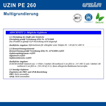 Uzin PE 260 Multi Grundierung für Alle-Untergründe Beton Estrich OSB Holz 1 kg